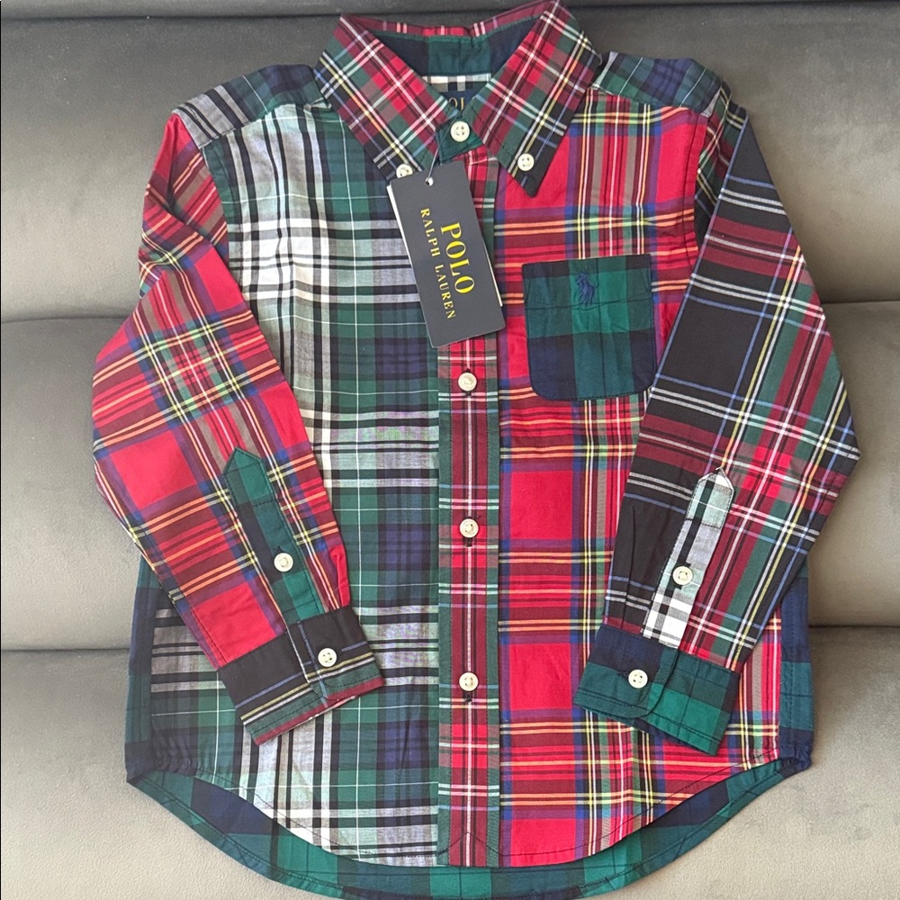 Polo by Ralph Lauren Kids Colorful Plaid Button-Down Shirt